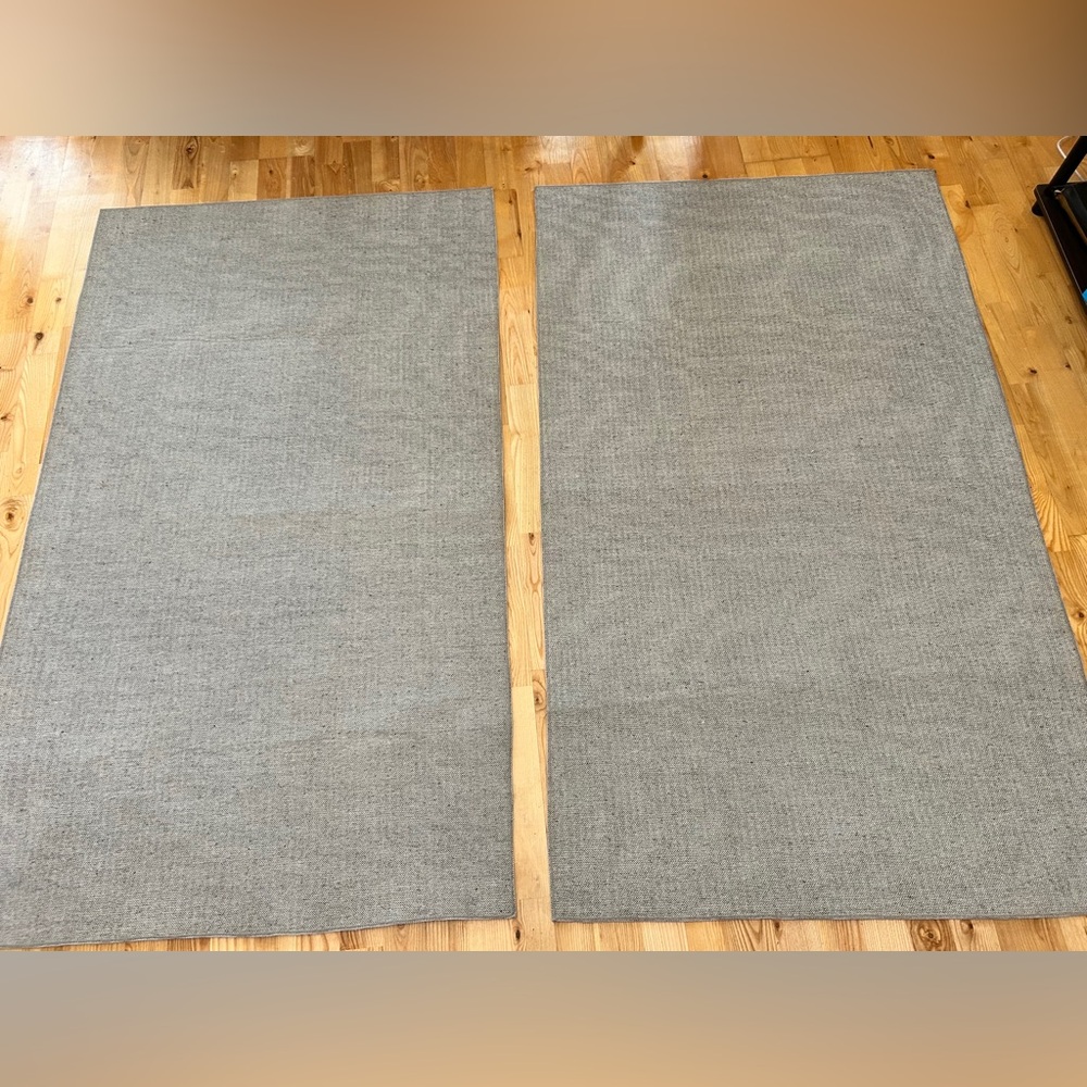 Abstract Blue & Gray 3’x5’ Area Rug - Picture 6 of 6